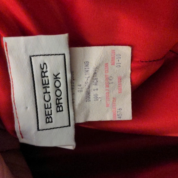 Vintage 90s Red Satin Finish Dress - Picture 3 of 3